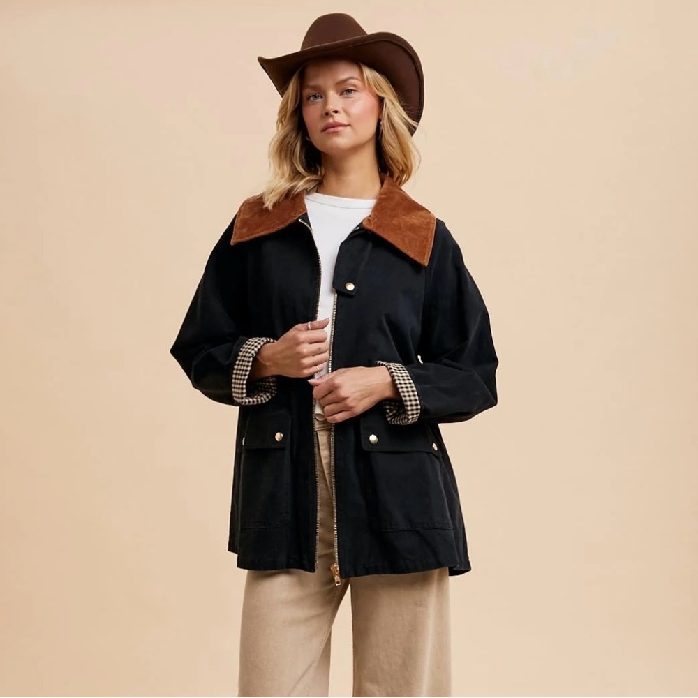 CORDUROY COLLARED COTTON CHORE JACKET